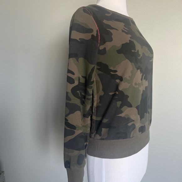 Freddy Camouflage Green Casual Pink Stitching Detail Sweatshirt Top Sweater 4 S - Picture 10 of 15